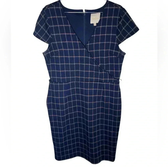 Mod Cloth Plaid Office Dress, Size XL - Picture 1 of 4